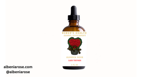 LADY THYMES by ALBENIA ROSE is a women’s health herbal supplement.
